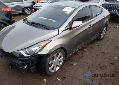 2013 Hyundai Elantra Limited из США, поврежденный, VIN 5NPDH4AE3DH291663